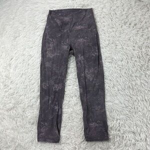 Lululemon Align Crop *21" Rejuvenate Dark Chrome Multi